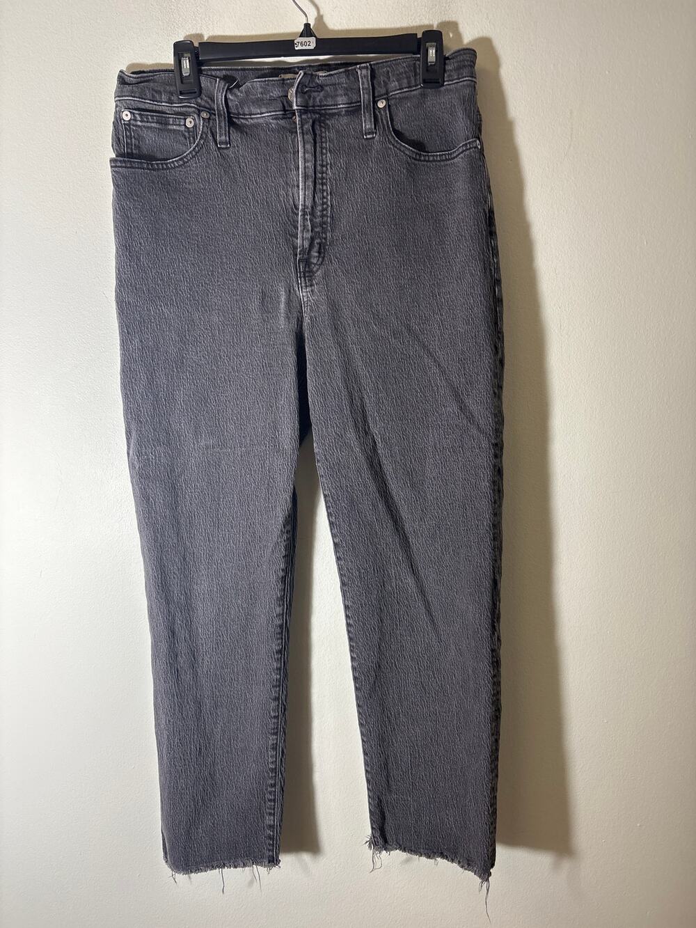 Madewell Light Black "The Perfect Vintage Straight Jean" Sz 31